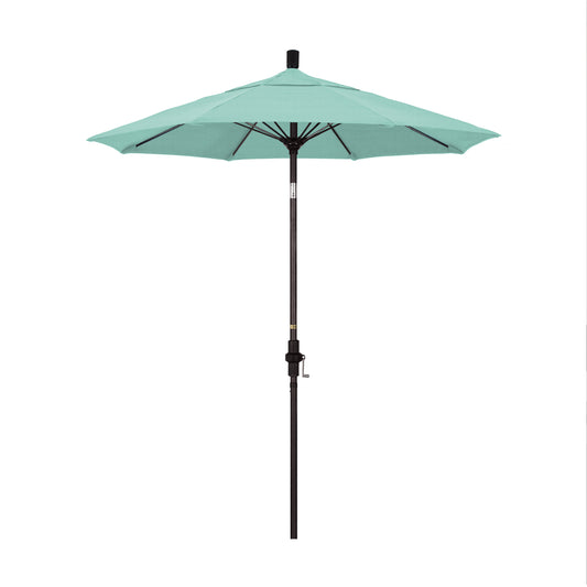 CasaFoyer 7.5' California Market Umbrella - Durable Aluminum Pole, Premium Fiberglass Ribs, Collar Tilt Design, Crank-to-Open Feature, Extra-Large Canopy.