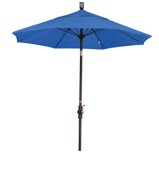 CasaFoyer 7.5' California Market Umbrella - Durable Aluminum Pole, Fiberglass Ribs, Collar Tilt, Crank Lift - Extra-Large Canopy for Superior Protection - Game-Changer in the Industry