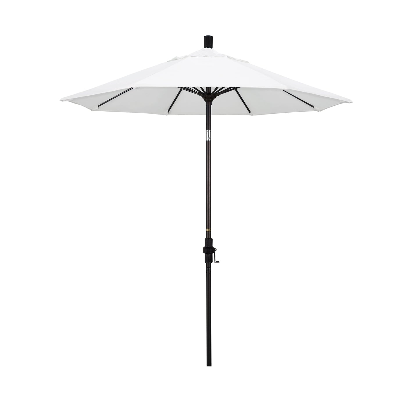 CasaFoyer 7.5' California Market Umbrella - Commercial-Grade Design, Aluminum Pole, Fiberglass Ribs, Collar Tilt, Crank Lift, Extra-Large Canopy