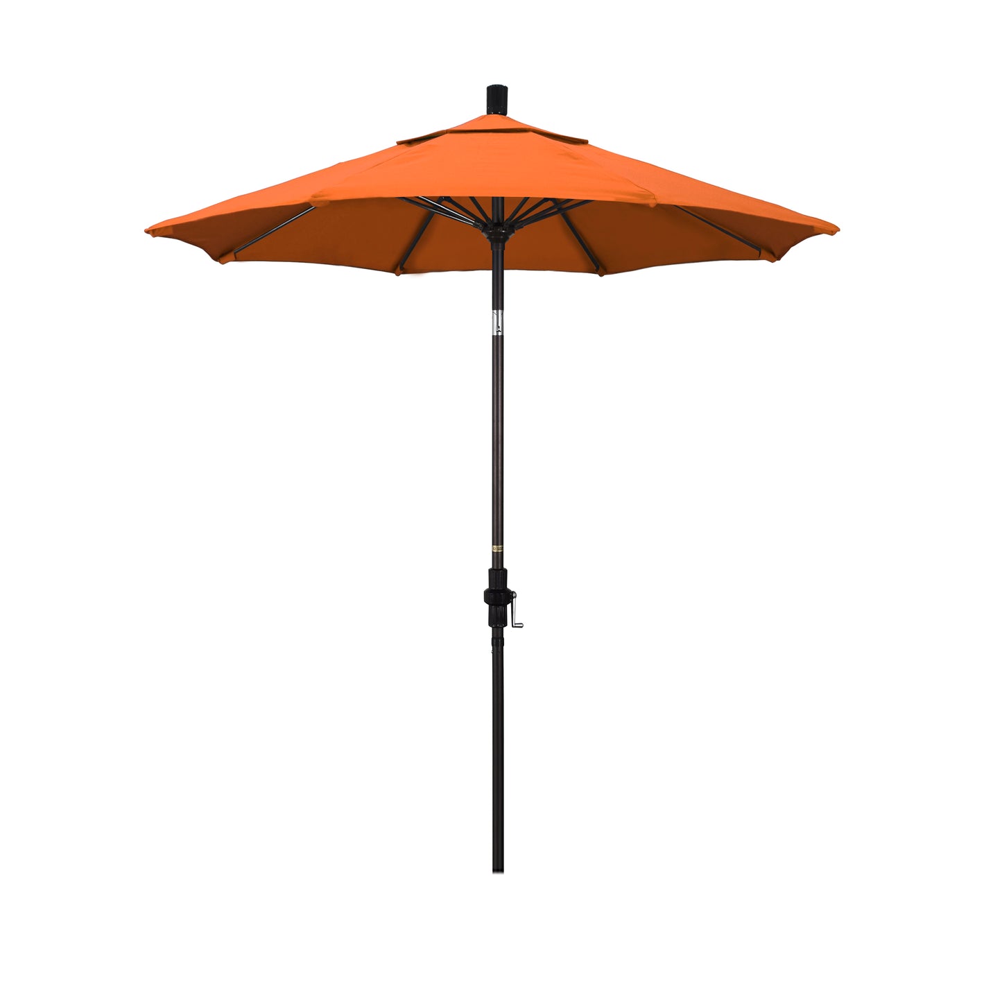 CasaFoyer 7.5' California Market Umbrella - Aluminum Pole, Fiberglass Ribs, Collar Tilt, Crank Lift - Durable & Flexible for Light Windy Conditions