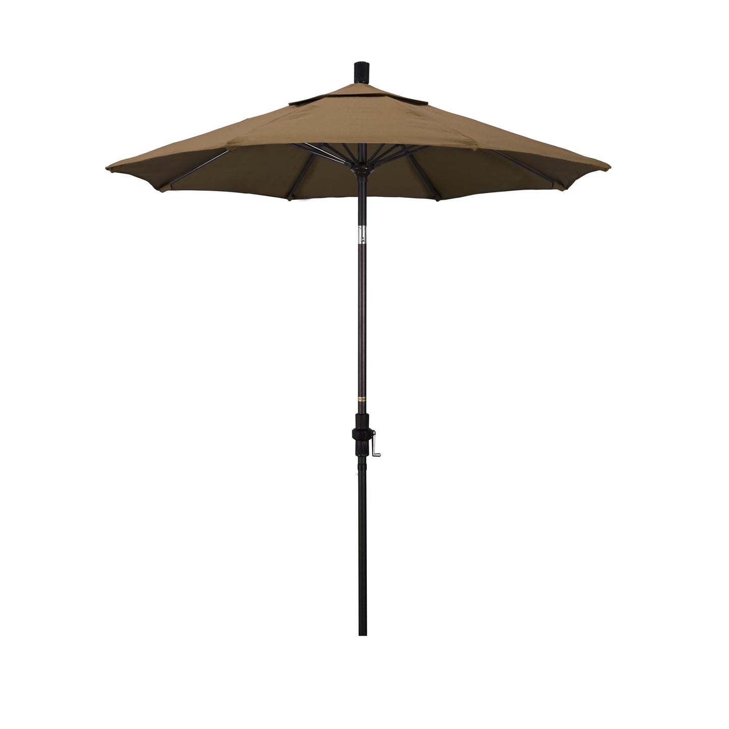 CasaFoyer 7.5' California Market Umbrella - Durable Aluminum Pole, Fiberglass Ribs, Collar Tilt, Crank Lift - Extra-Large Canopy - Commercial Grade Quality