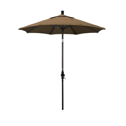 CasaFoyer 7.5' California Market Umbrella - Durable Aluminum Pole, Fiberglass Ribs, Collar Tilt, Crank Lift - Extra-Large Canopy - Commercial Grade Quality