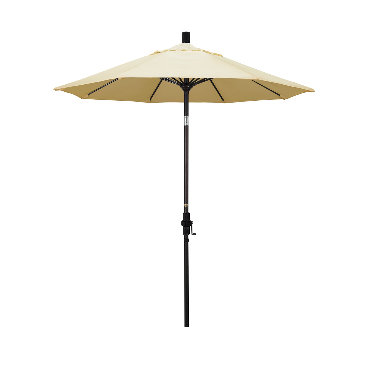 CasaFoyer 7.5' California Market Umbrella - Durable Aluminum Pole, Fiberglass Ribs, Collar Tilt, Crank Lift - Extra-Large Canopy for Ample Shade - User-Friendly Design