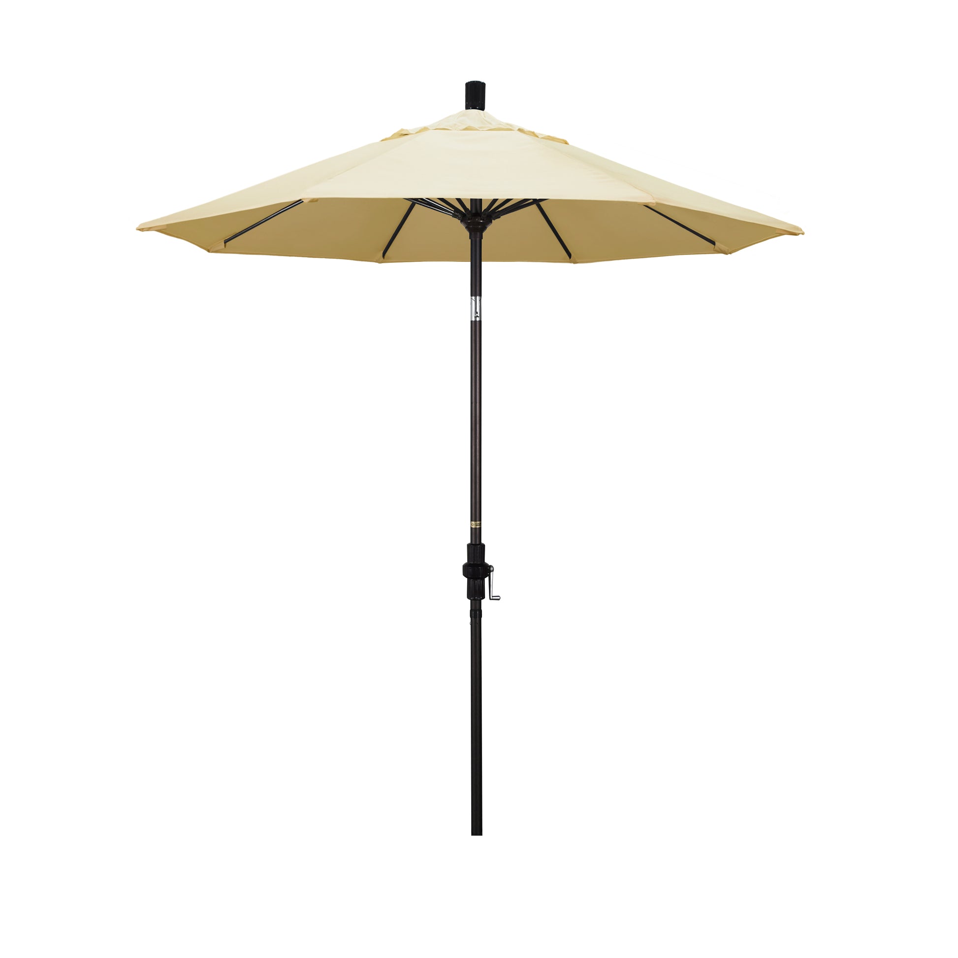 CasaFoyer 7.5' California Market Umbrella - Durable Aluminum Pole, Fiberglass Ribs, Collar Tilt, Crank Lift - Extra-Large Canopy for Ample Shade - User-Friendly Design