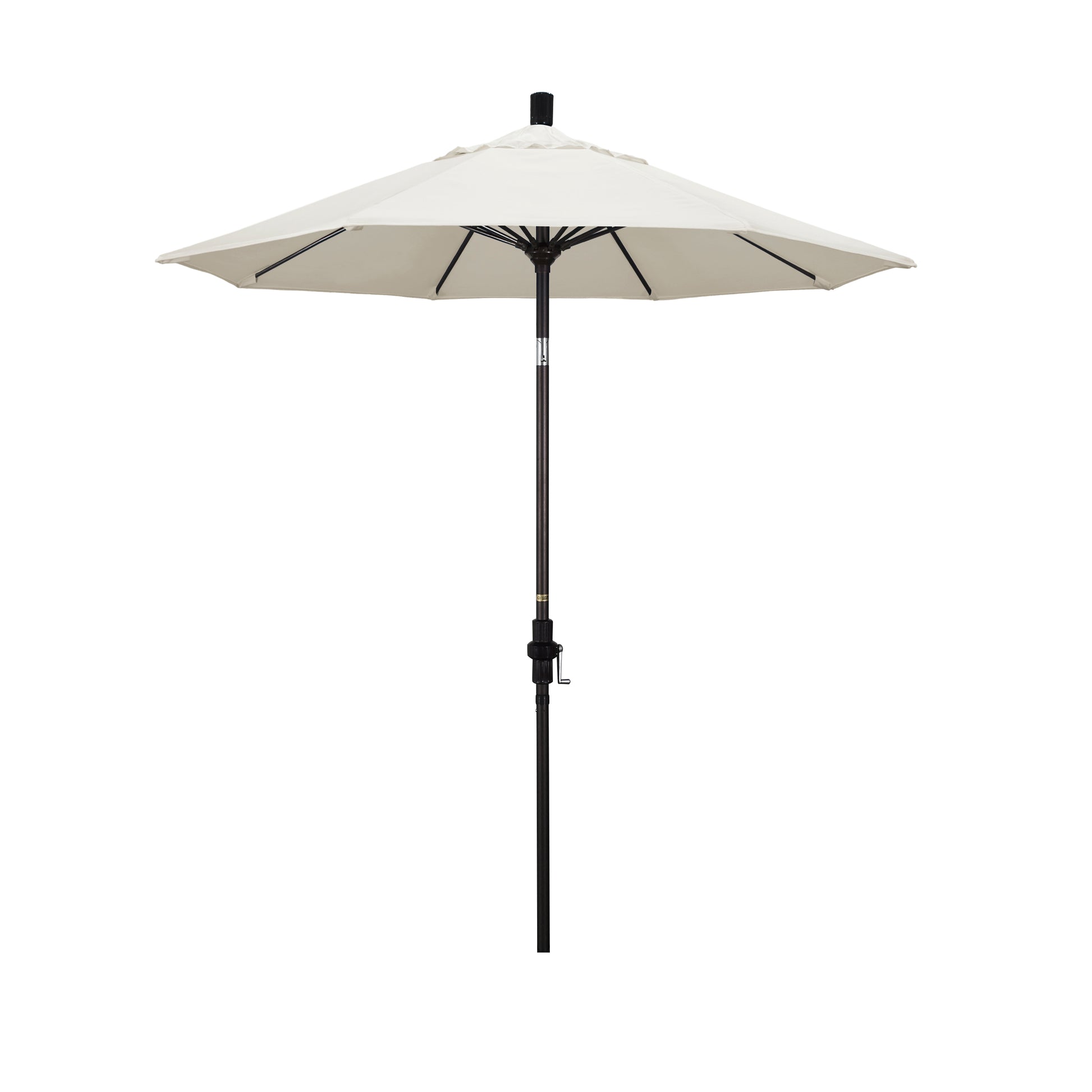 CasaFoyer 7.5' California Market Umbrella - Durable Aluminum Pole, Fiberglass Ribs, Collar Tilt, Crank Lift - Ample Shade, User-Friendly Design
