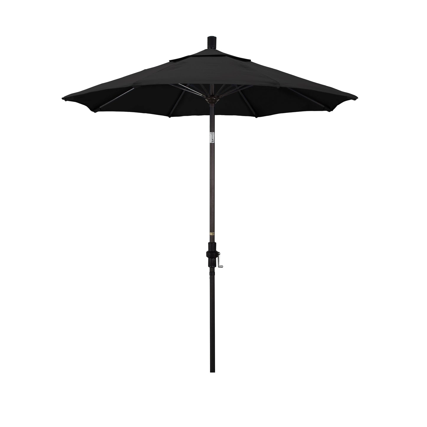 CasaFoyer 7.5' California Market Umbrella - Durable Aluminum Pole, Fiberglass Ribs, Collar Tilt, Easy Crank Lift - Extra-Large Canopy for Ultimate Shade Enjoyment
