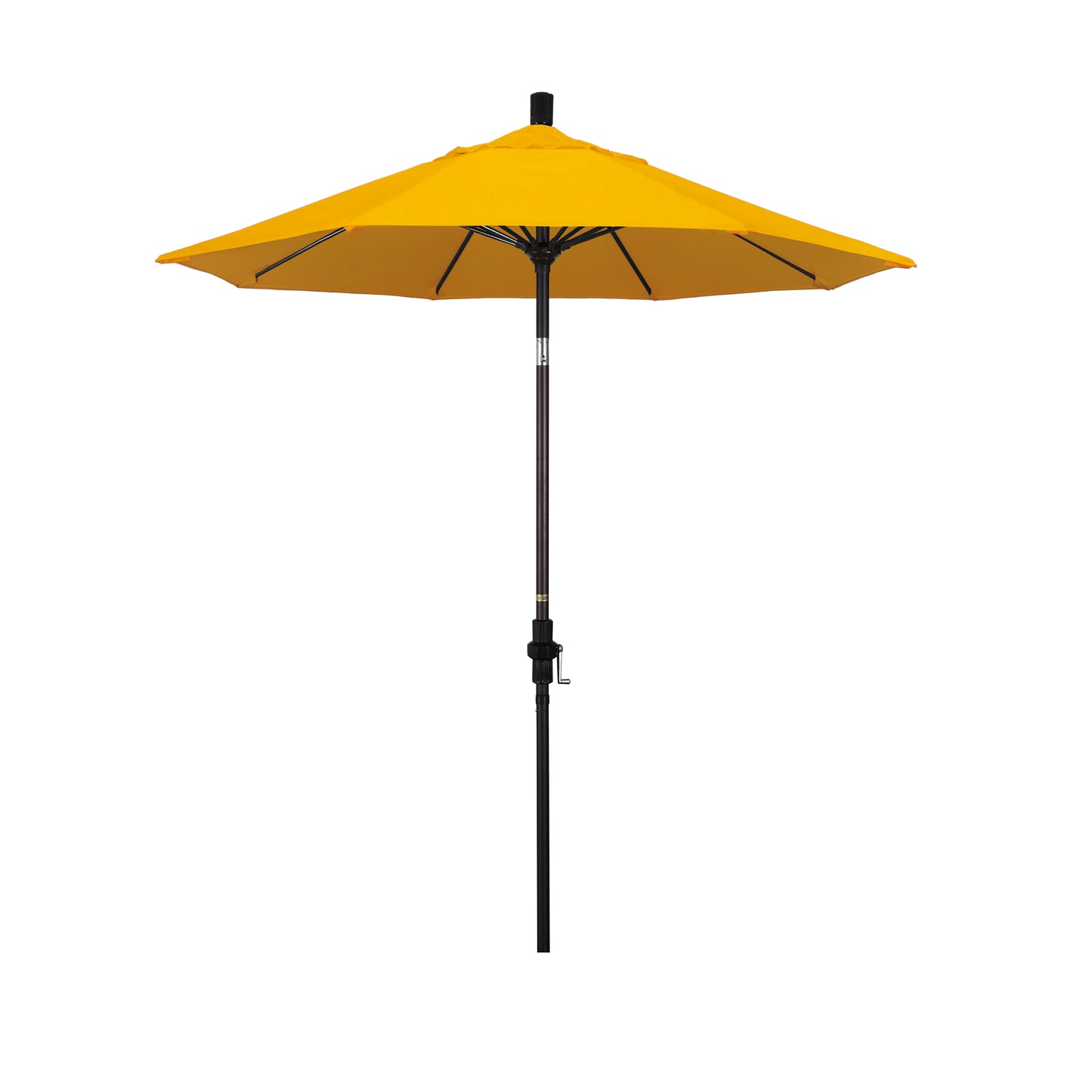 CasaFoyer 7.5' California Market Umbrella - Commercial-Grade Design, Aluminum Pole, Fiberglass Ribs, Collar Tilt, Crank Lift, Ample Shade, User-Friendly