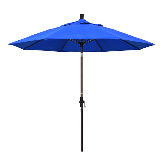 CasaFoyer 9' Fiberglass Frame Patio Umbrella with Crank Lift, Tilt Feature, and Water-Repellent Fabric - Ideal for Sun Protection and Durability