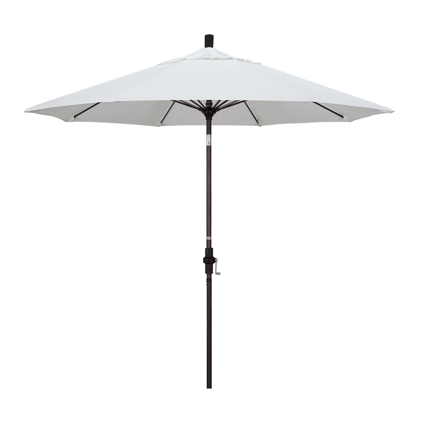 CasaFoyer 9' Fiberglass Frame Patio Umbrella with Water-Repellent Fabric, Crank Lift, and Infinity Tilt - Durable and Adjustable for Sun Protection.