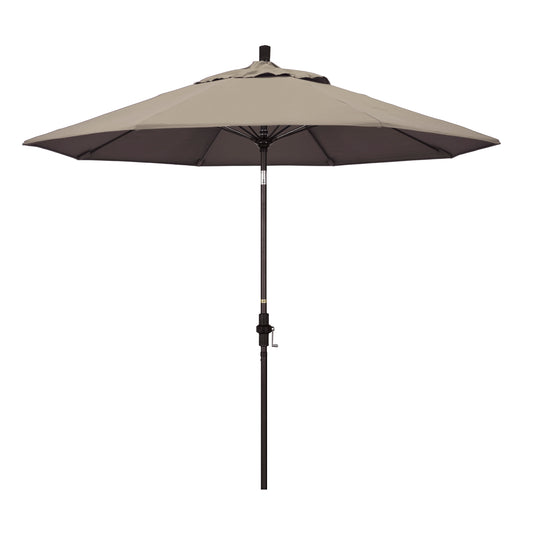 CasaFoyer 9' Fiberglass Frame Patio Umbrella with Water-Repellent Fabric, Windproof Design, Crank Lift, and Infinity Tilt - Ideal for Sun Protection and Outdoor Dining