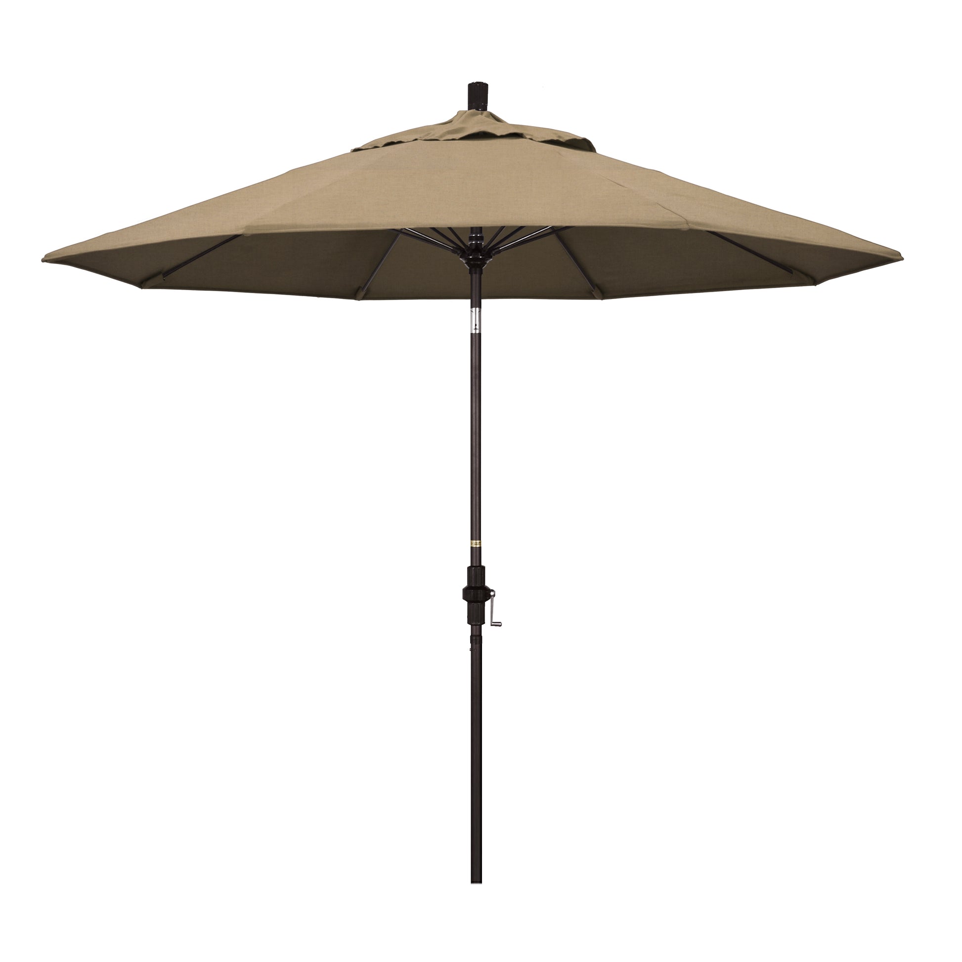 CasaFoyer 9' Fiberglass Frame Patio Umbrella with Water-Repellent Fabric, Crank Lift, Infinity Tilt - Durable and Adjustable for Harsh Weather.