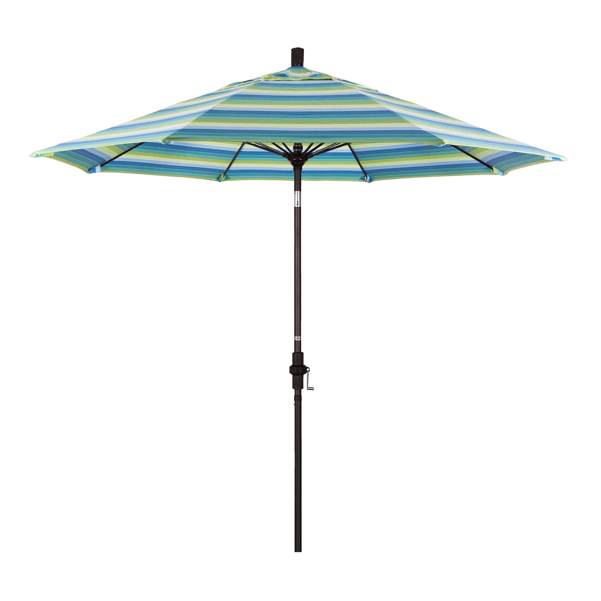 CasaFoyer Durable 9ft Fiberglass Frame Umbrella with Crank Lift & Tilt - Water-Repellent Fabric - Ideal for Patio or Freestanding Use