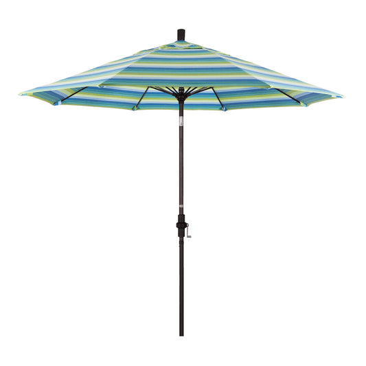 CasaFoyer Durable 9ft Fiberglass Frame Umbrella with Crank Lift & Tilt - Water-Repellent Fabric - Ideal for Patio or Freestanding Use