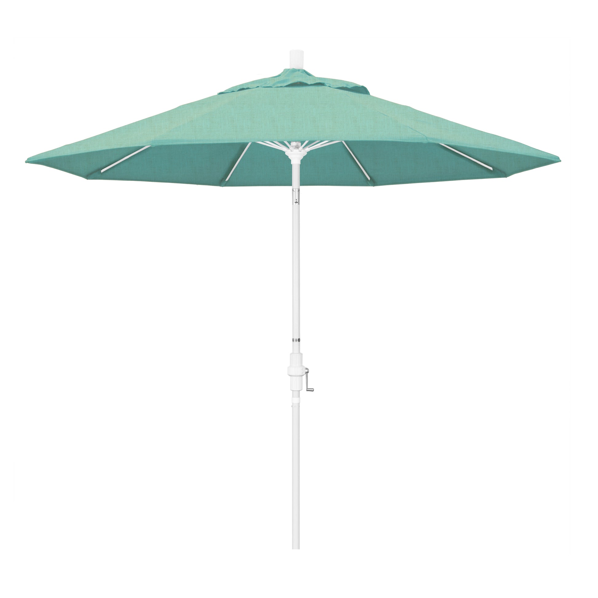 CasaFoyer 9' Fiberglass Frame Patio Umbrella with Crank Lift, Infinity Tilt, and Water-Repellent Fabric - Ideal for 48" Round Tables