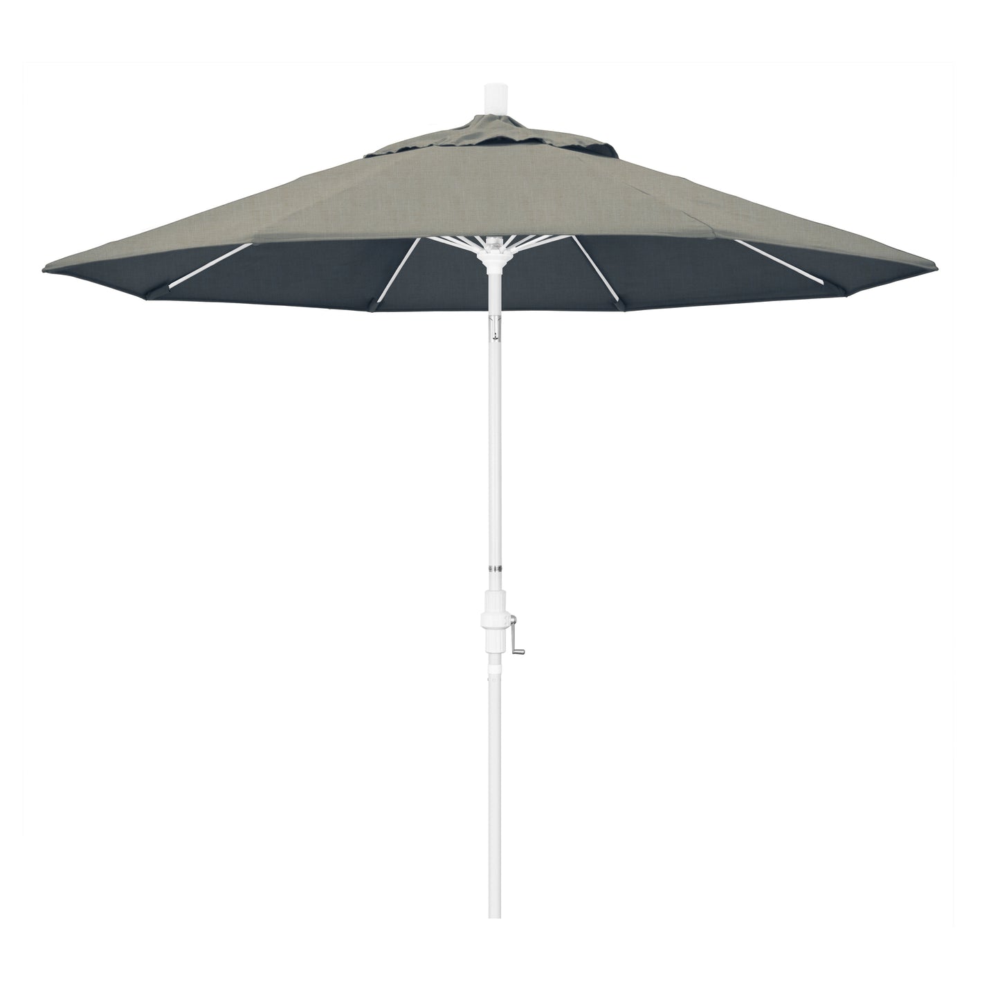 CasaFoyer 9' Fiberglass Frame Patio Umbrella with Water-Repellent Fabric, Crank Lift, and Infinity Tilt - Durable and Adjustable for Sun Protection.