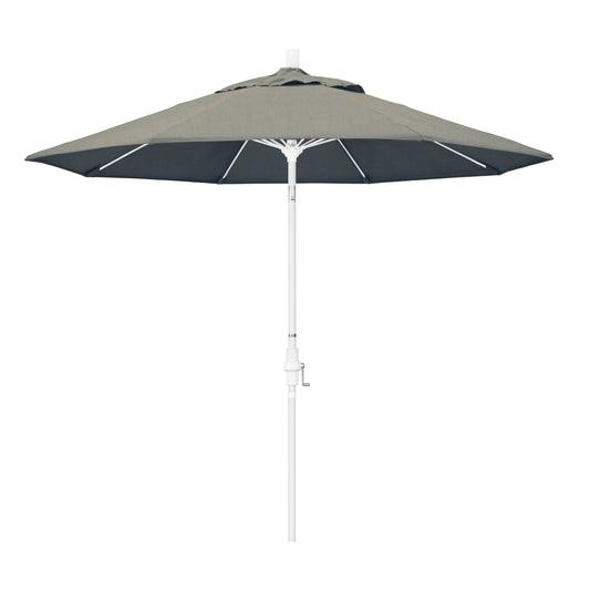 CasaFoyer 9' Fiberglass Frame Patio Umbrella with Water-Repellent Fabric, Crank Lift, and Infinity Tilt - Durable and Adjustable for Sun Protection.