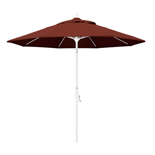 CasaFoyer Durable 9ft Fiberglass Frame Umbrella with Crank Lift & Tilt Feature - Ideal for Patio Tables - Water-Repellent Fabric - Sunbrella 2A Henna