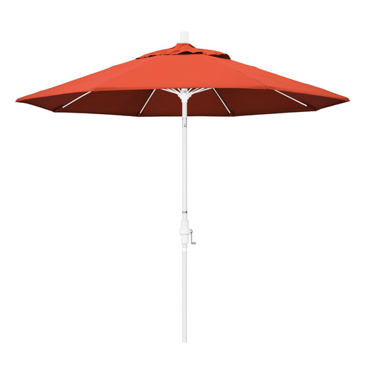CasaFoyer 9' Fiberglass Frame Patio Umbrella with Water-Repellent Fabric, Crank Lift, and Infinity Tilt - Durable and Adjustable for Sun Protection.