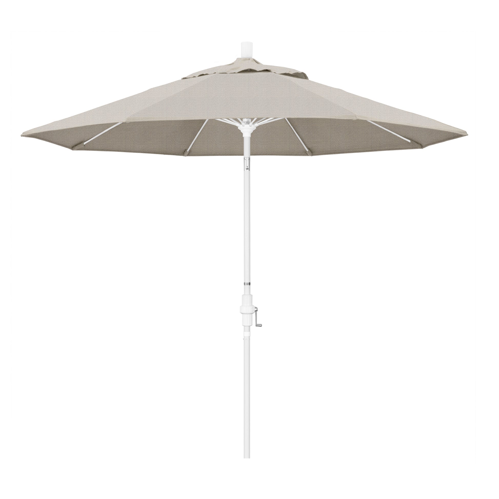 CasaFoyer 9' Durable Fiberglass Frame Patio Umbrella with Water-Repellent Fabric, Crank Lift, and Infinity Tilt - Ideal for Sun Protection and Strong Winds
