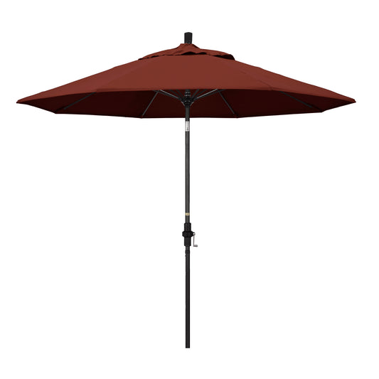 CasaFoyer 9' Fiberglass Frame Patio Umbrella with Crank Lift, Tilt Feature, and Water-Repellent Fabric - Ideal for Sun Protection and Durability