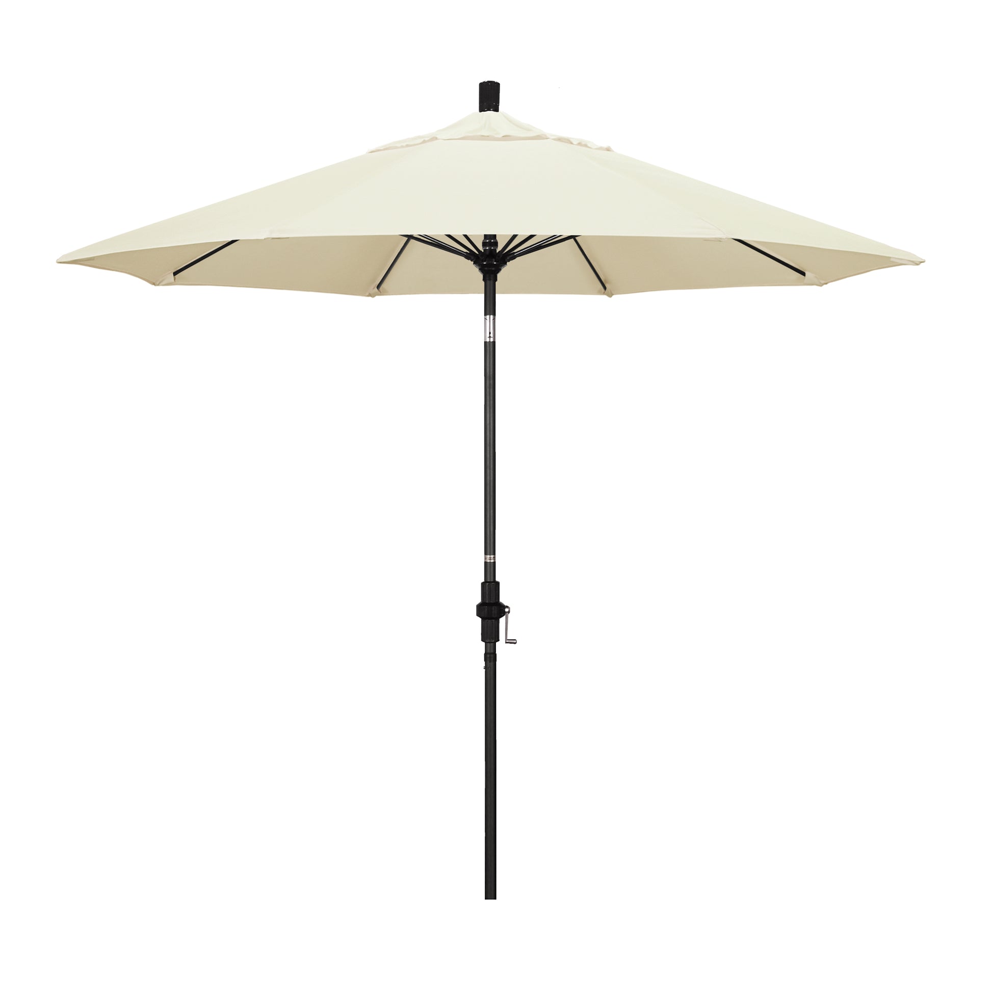 CasaFoyer 9' Fiberglass Frame Patio Umbrella with Water-Repellent Fabric, Crank Lift, and Infinity Tilt - Durable and Adjustable for Sun Protection.