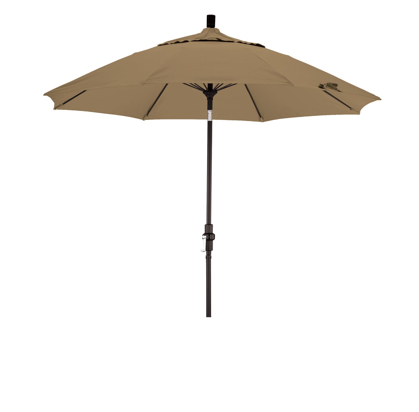 CasaFoyer Durable 9ft Fiberglass Frame Patio Umbrella with Crank Lift and Tilt Feature - Water-Repellent Fabric - Ideal for 48-inch Round Tables