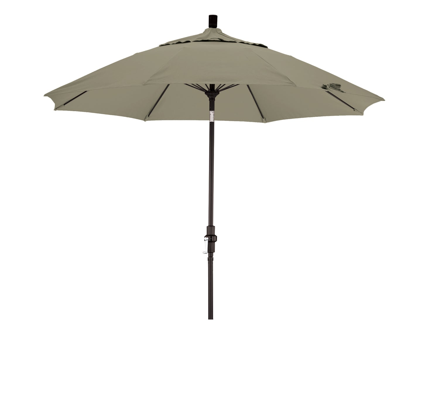 CasaFoyer 9' Fiberglass Frame Patio Umbrella with Water-Repellent Fabric, Crank Lift, and Infinity Tilt - Durable and Adjustable for Sun Protection.
