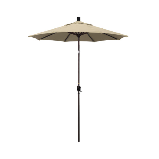CasaFoyer 6ft California Umbrella - Aluminum Frame, Crank-to-Open, Push-to-Tilt, Easy to Use, Durable, Sunbrella Fabric, Antique Beige