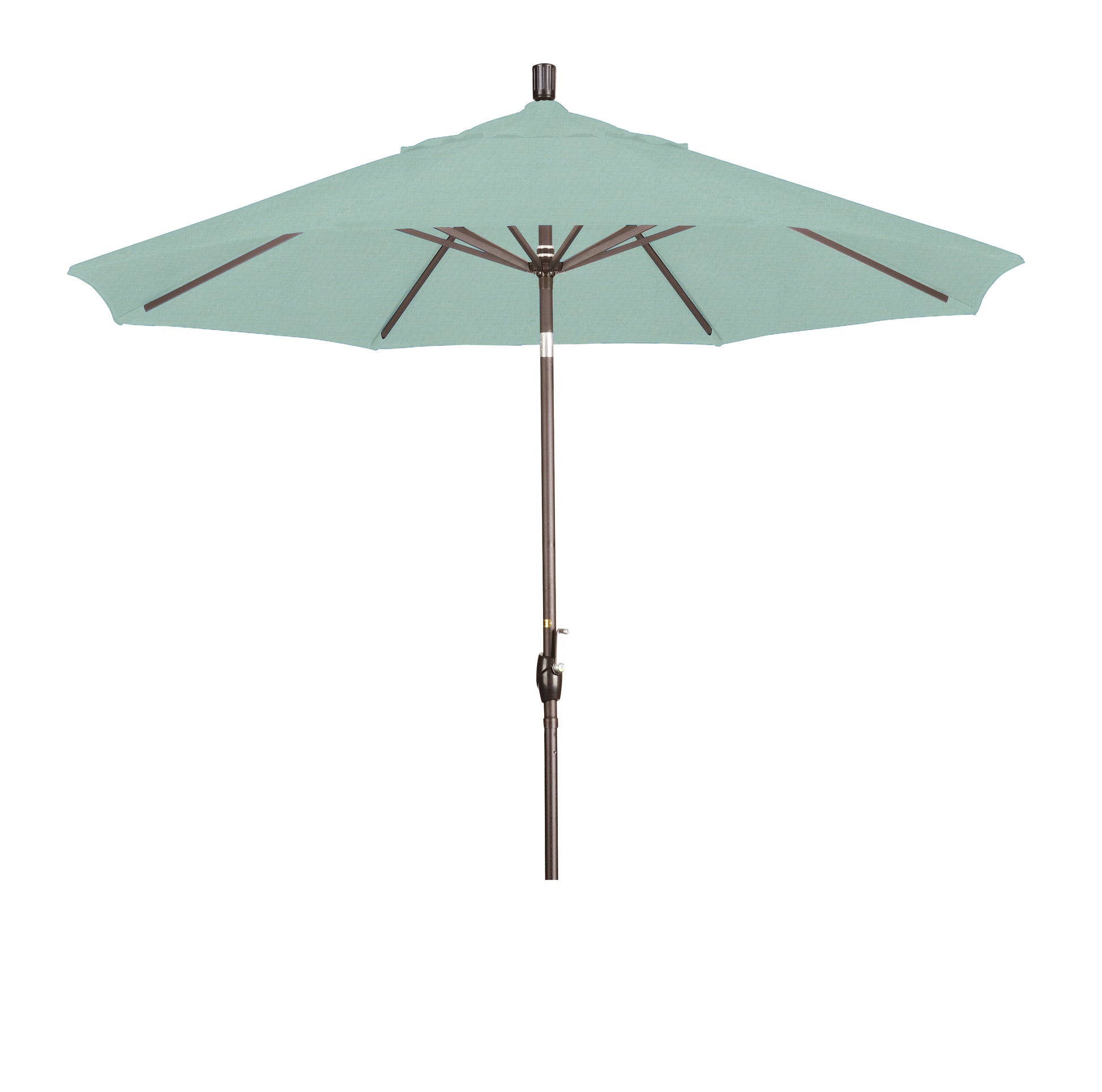 CasaFoyer 9' Elegant Solid-Colored Patio Umbrella with Aluminum Ribs, Crank Lift, and Push-Button Tilt - UV Protection, Olefin Fabric