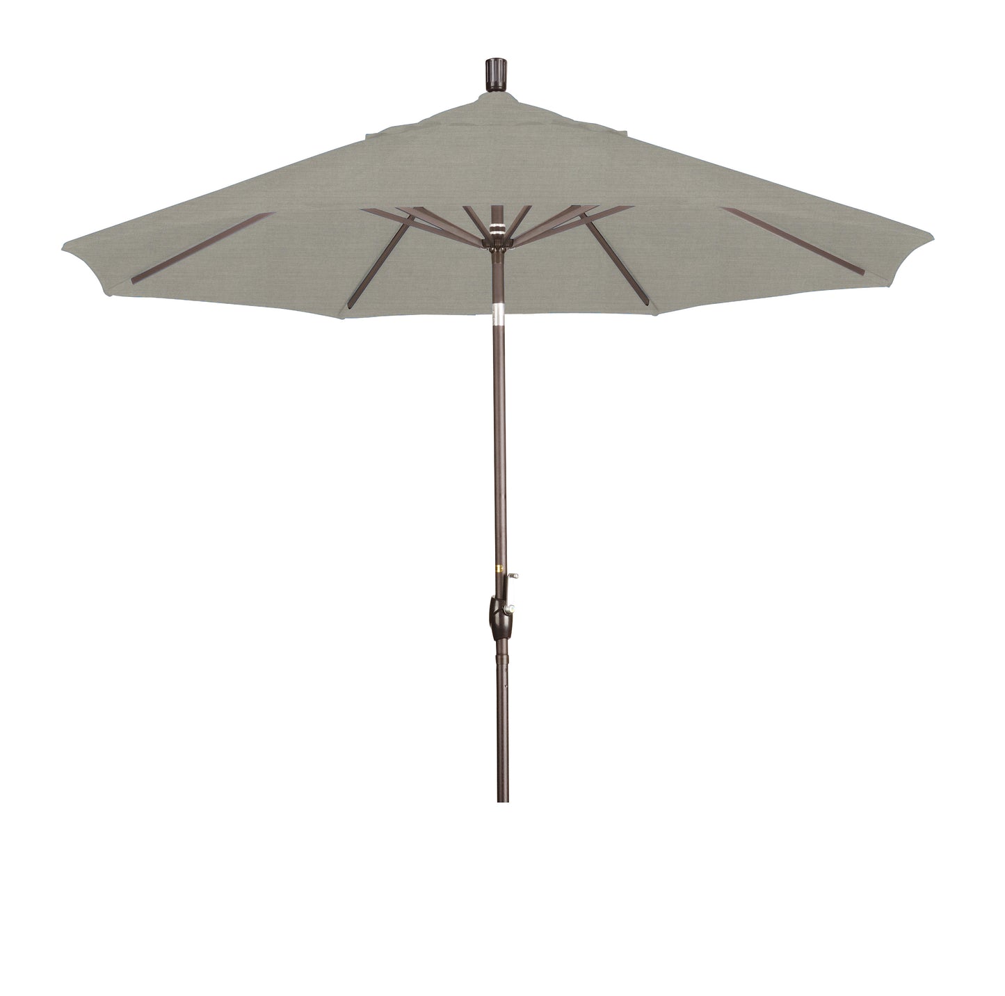 CasaFoyer 9' Elegant Solid-Colored Patio Umbrella with Aluminum Ribs, Crank Lift, and Push-Button Tilt - UV Protection, Stylish and Durable
