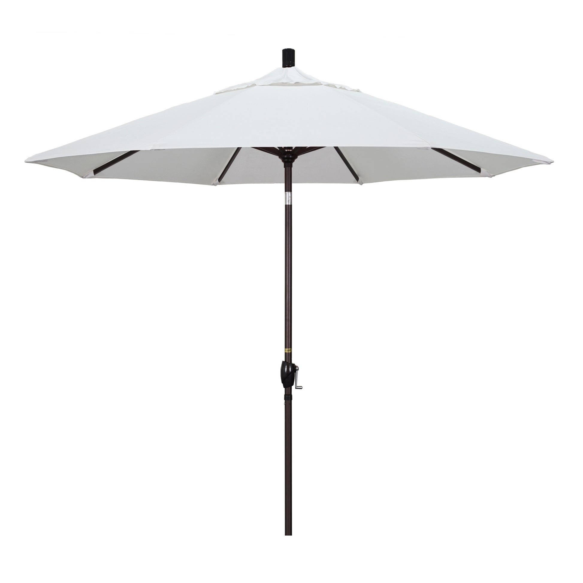 CasaFoyer 9' Elegant Solid-Colored Patio Umbrella with Aluminum Ribs, Crank Lift, and Push-Button Tilt - Optimal Sun Protection and Timeless Design