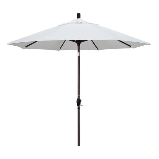 CasaFoyer 9' Elegant Solid-Colored Patio Umbrella with Aluminum Ribs, Crank Lift, and Push-Button Tilt - Optimal Sun Protection and Timeless Design