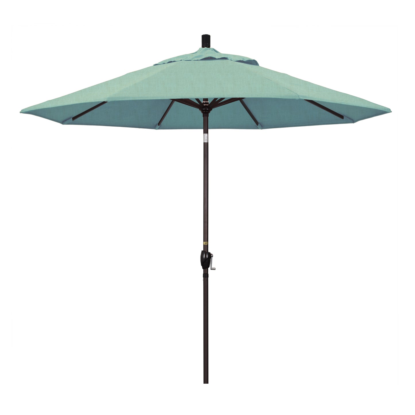 CasaFoyer 9' Elegant Solid-Colored Patio Umbrella with Aluminum Ribs, Crank Lift, and Push-Button Tilt - UV Protection, Durable Olefin Fabric