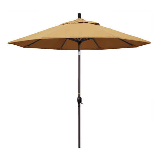 CasaFoyer 9' Elegant Solid-Colored Patio Umbrella with Aluminum Ribs, Crank Lift, and Push-Button Tilt - Ample Shade for Patios and Terraces - Olefin Fabric for Long-Lasting Style.