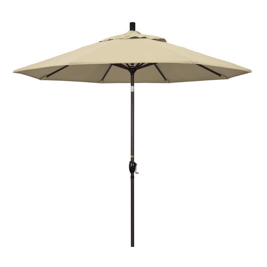 CasaFoyer 9' Elegant Solid-Colored Patio Umbrella with Aluminum Ribs, Crank Lift, and Push-Button Tilt - Durable Shade for Outdoor Spaces