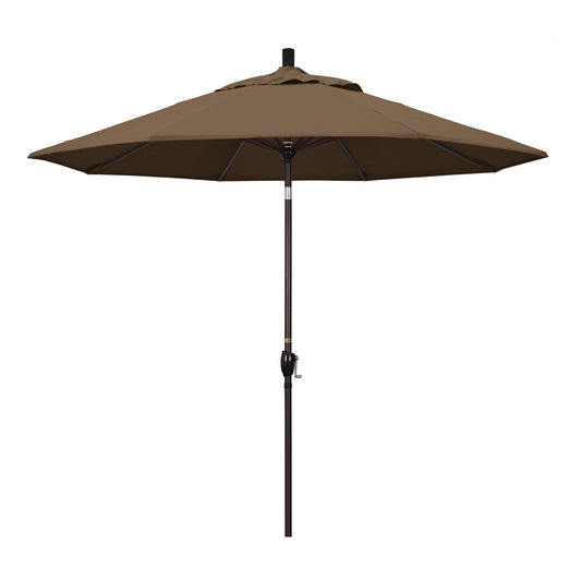 CasaFoyer 9' Elegant Solid-Colored Patio Umbrella with Aluminum Ribs, Crank Lift, and Push-Button Tilt - Ample Shade for Patios and Terraces - Olefin Fabric for Long-Lasting Style