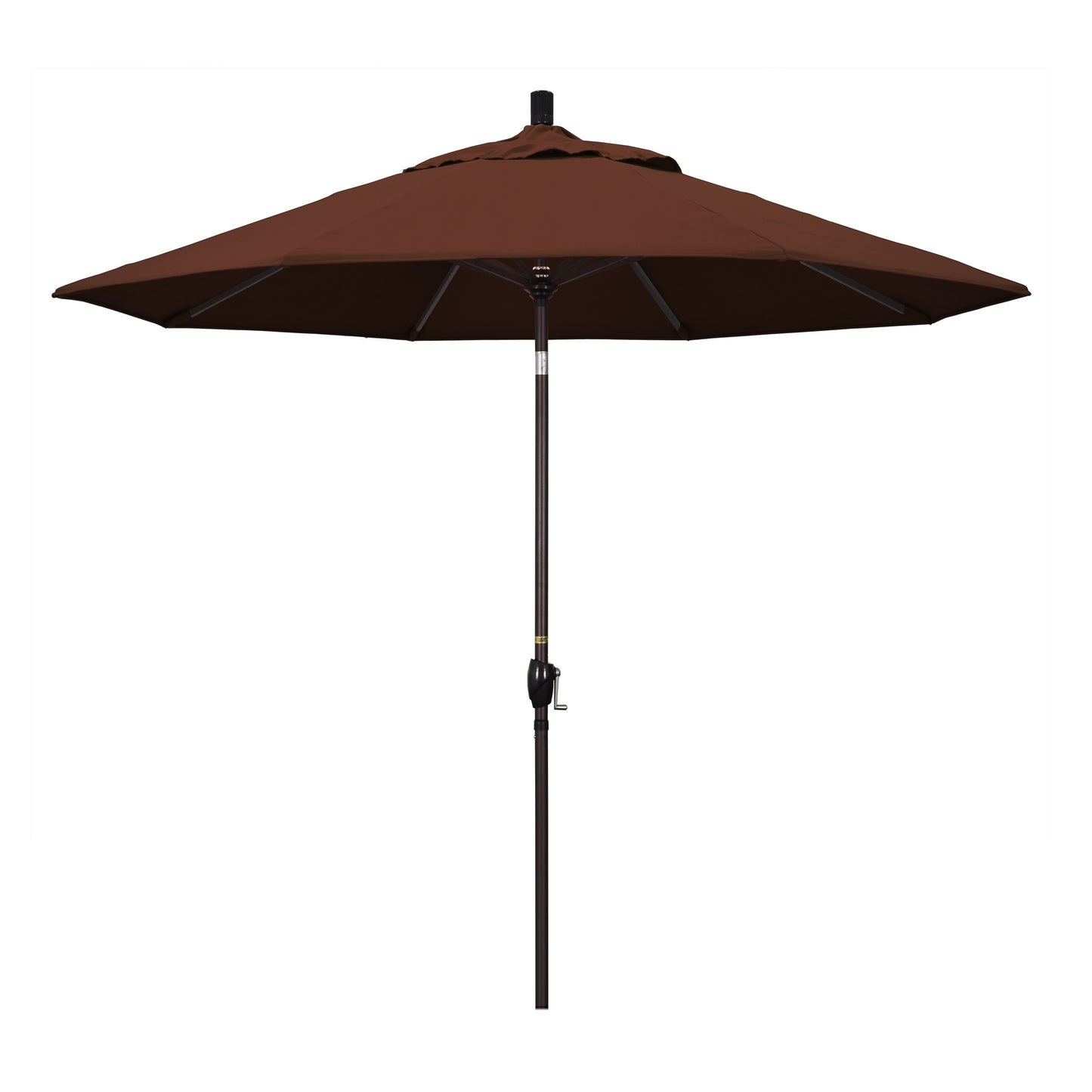 CasaFoyer 9' Elegant Solid-Colored Patio Umbrella with Aluminum Ribs, Crank Lift, and Push-Button Tilt - Durable Shade for Patios and Terraces