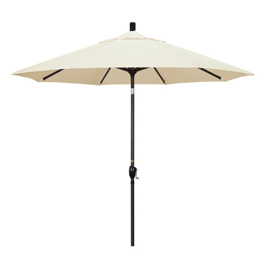 CasaFoyer 9' Elegant Solid-Colored Patio Umbrella with Aluminum Ribs, Crank Lift, and Push-Button Tilt - Durable Shade for Outdoor Patios and Terraces