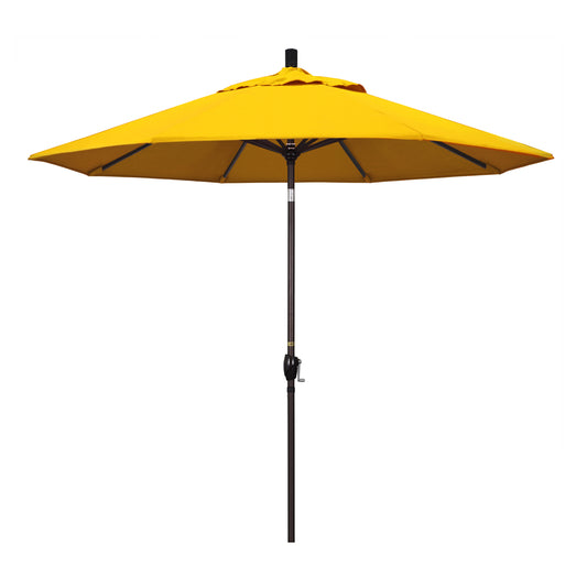 CasaFoyer 9' Elegant Solid-Colored Patio Umbrella with Aluminum Ribs, Crank Lift, and Push-Button Tilt - UV Protection, Durable Olefin Fabric