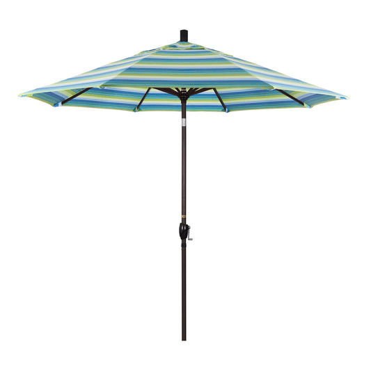CasaFoyer 9' Elegant Solid-Colored Patio Umbrella with Aluminum Ribs, Crank Lift, and Push-Button Tilt - Sunbrella Fabric for Maximum Sun Protection