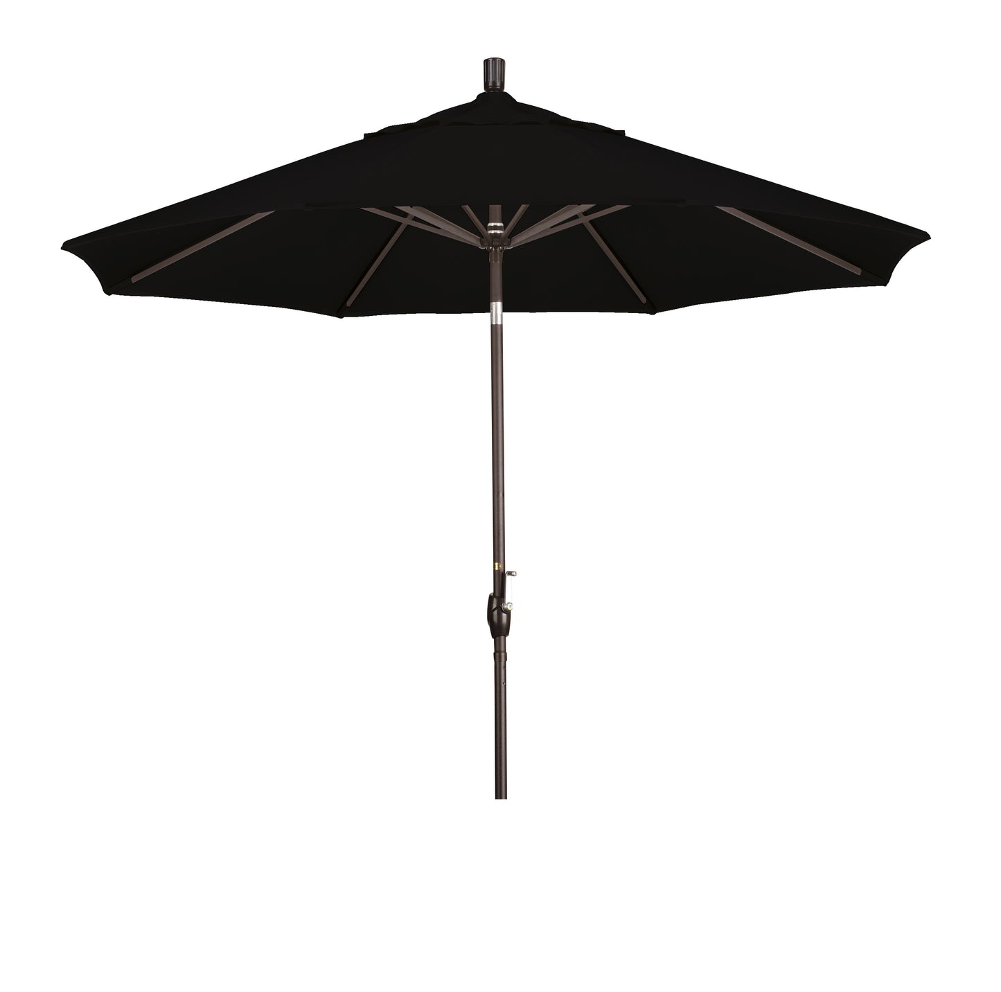 CasaFoyer 9' Elegant Solid-Colored Patio Umbrella with Aluminum Ribs, Crank Lift, and Push-Button Tilt - Ample Shade and UV Protection for Patios and Terraces