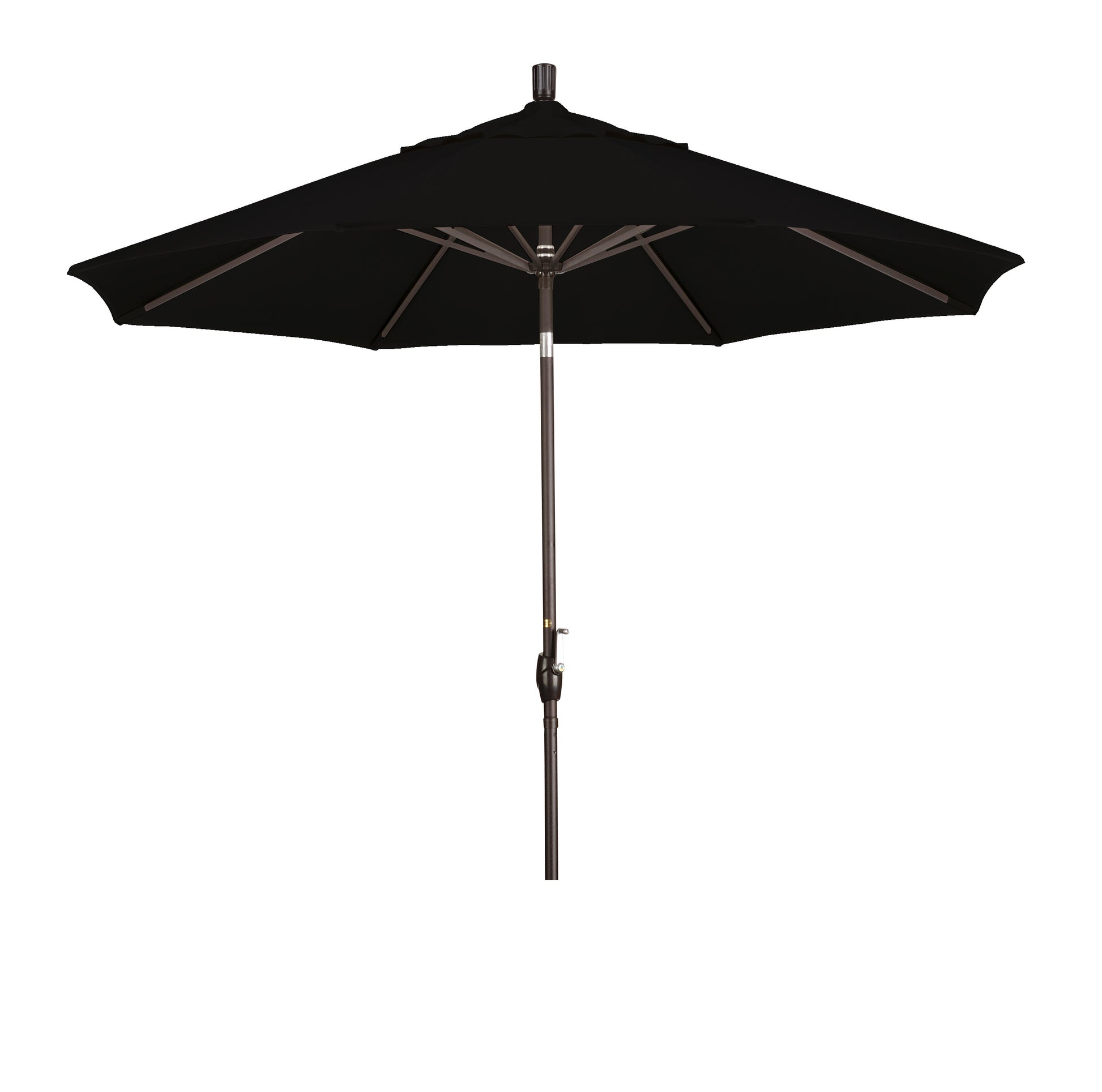 CasaFoyer 9' Elegant Solid-Colored Patio Umbrella with Aluminum Ribs, Crank Lift, and Push-Button Tilt - Ample Shade and UV Protection for Patios and Terraces