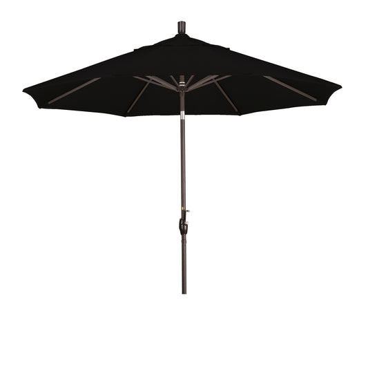 CasaFoyer 9' Elegant Solid-Colored Patio Umbrella with Aluminum Ribs, Crank Lift, and Push-Button Tilt - Ample Shade and UV Protection for Patios and Terraces