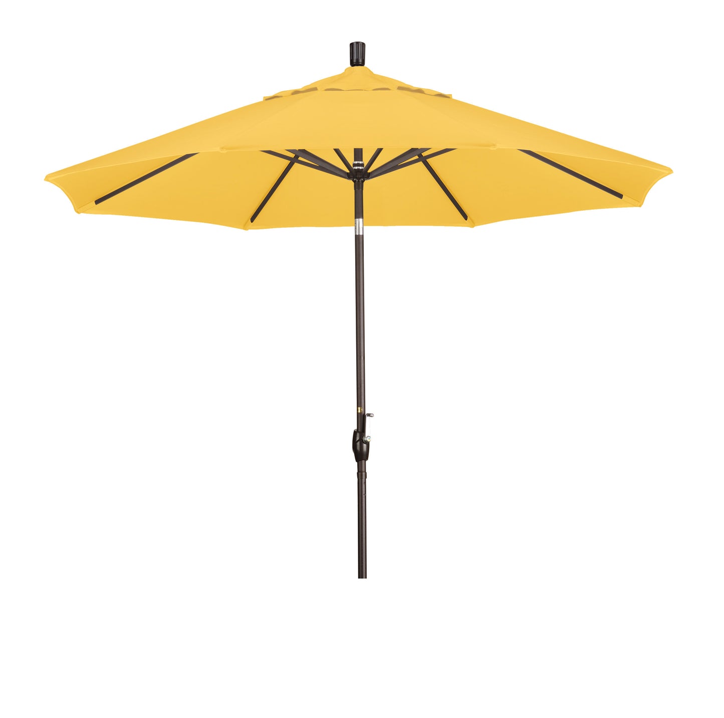 CasaFoyer 9' Elegant Solid-Colored Patio Umbrella with Aluminum Ribs, Crank Lift, and Push-Button Tilt - Ample Shade and Optimal Protection from Sun's Rays - Sturdy Olefin Fabric for Long-Lasting Style