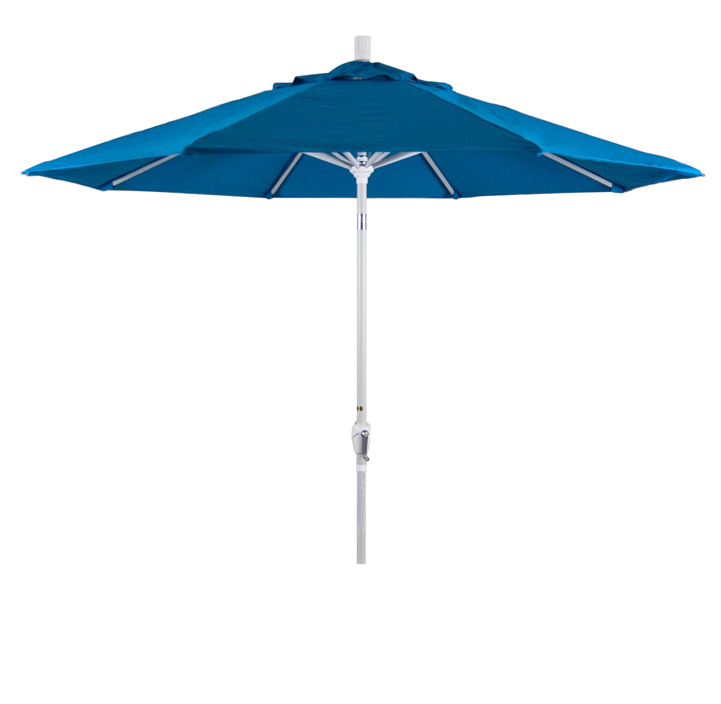 CasaFoyer 9' Elegant Solid-Colored Patio Umbrella with Aluminum Ribs, Crank Lift, and Push-Button Tilt - Stylish Shade for Patios and Terraces