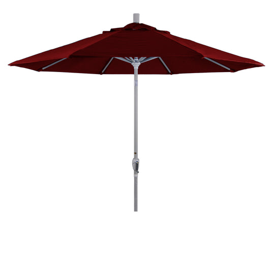 CasaFoyer 9' Elegant Solid-Colored Patio Umbrella with Aluminum Ribs, Crank Lift, and Push-Button Tilt - Shade your outdoor spaces with style and functionality. Retains vibrant color.