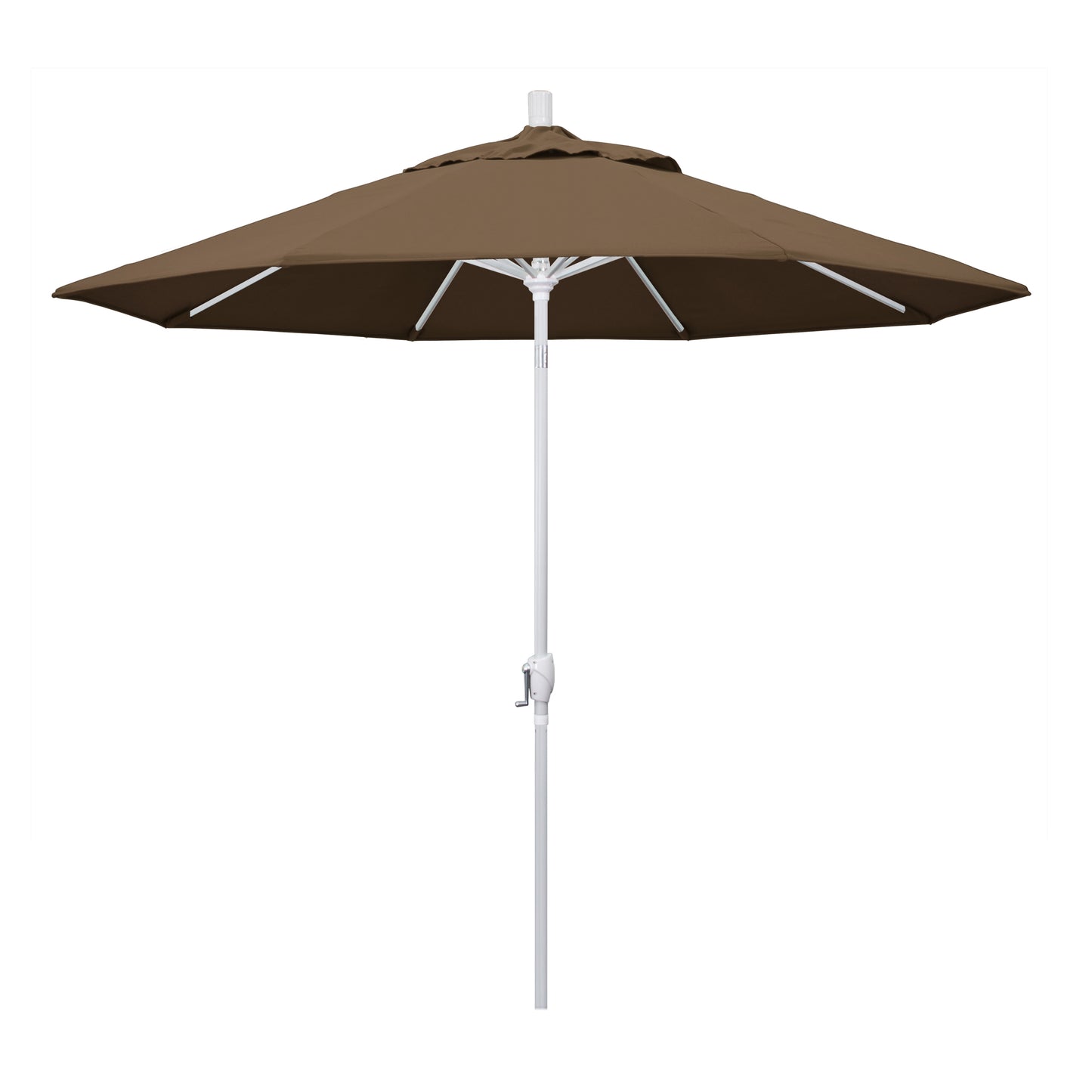 CasaFoyer 9' Elegant Solid-Colored Patio Umbrella | Aluminum Ribs | Crank Lift & Tilt Mechanism | UV-Blocking Olefin Fabric | Stylish & Durable