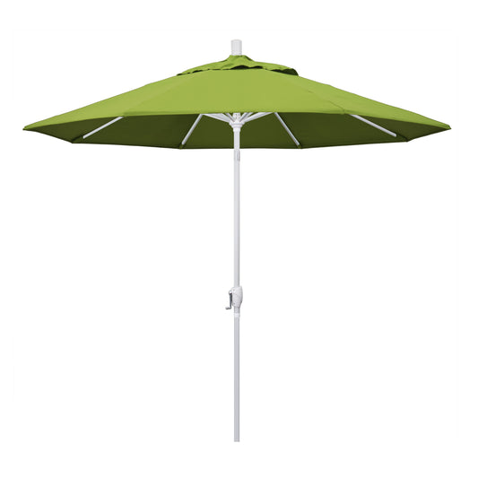 CasaFoyer 9' Elegant Solid-Colored Patio Umbrella with Aluminum Ribs, Crank Lift, and Push-Button Tilt - UV Protection, Olefin Fabric, Timeless Design