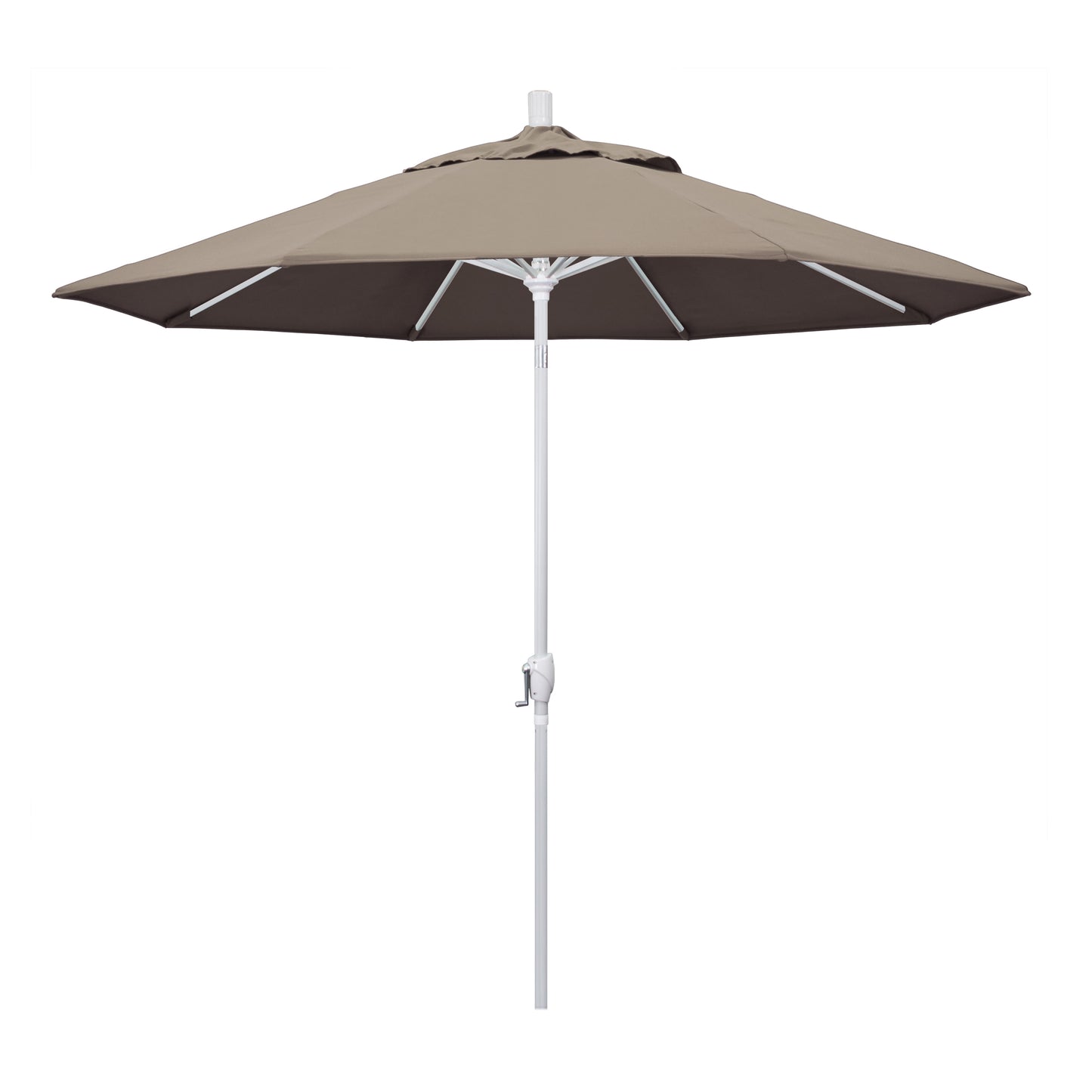 CasaFoyer 9' Elegant Solid-Colored Patio Umbrella | Durable Aluminum Ribs | Crank Lift & Push-Button Tilt | UV-Blocking Olefin Fabric | Stylish & Functional