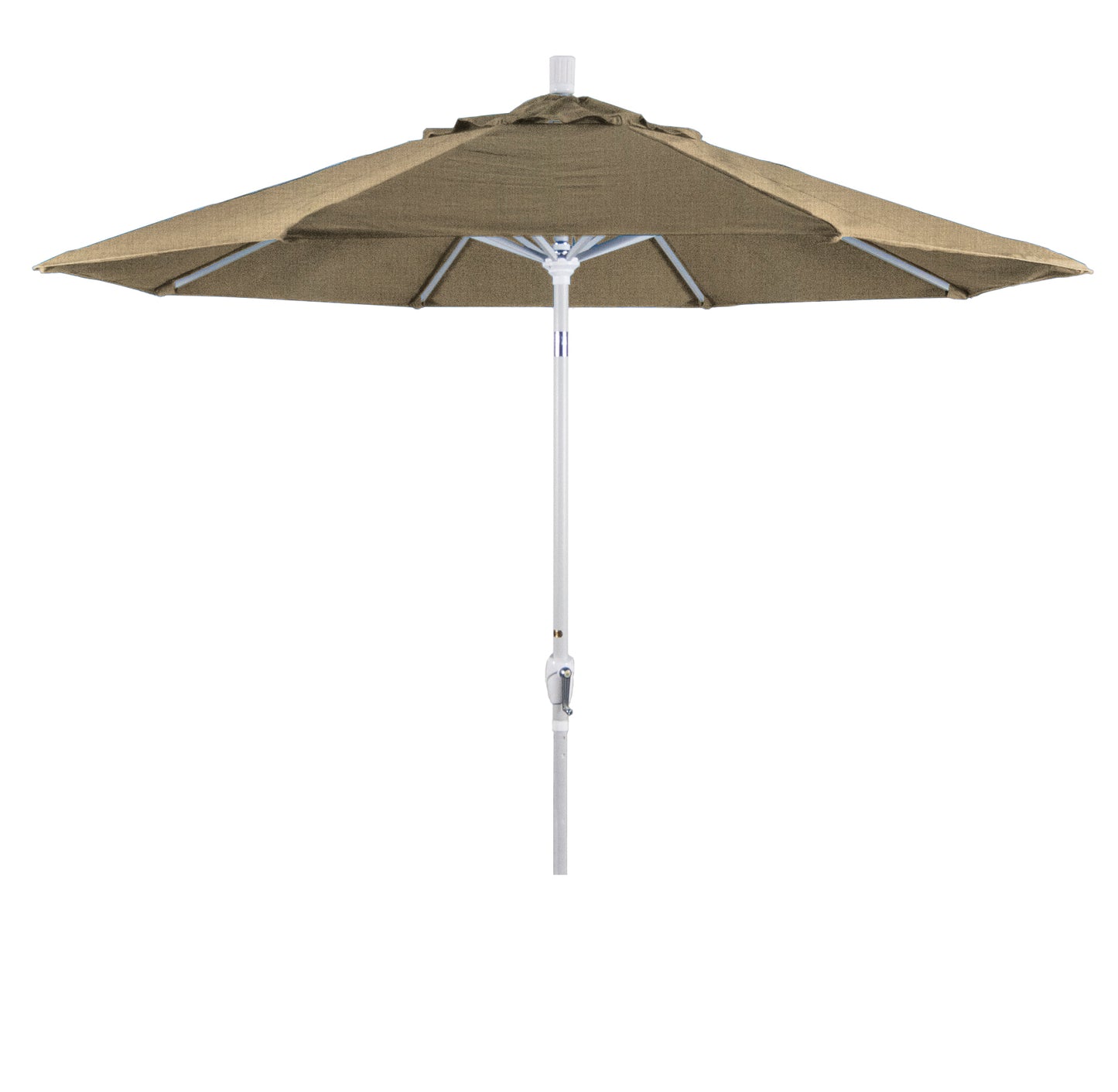 CasaFoyer 9' Elegant Solid-Colored Patio Umbrella with Aluminum Ribs, Crank Lift, and Push-Button Tilt - Durable Shade for Patios and Terraces